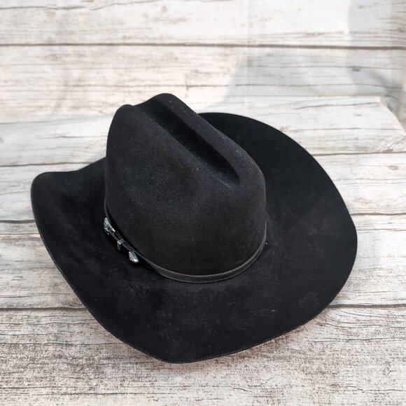 Bailey Black XX Wool Blend Western Cowboy Hat – Men’s 7 1/8 - Picture 4 of 10